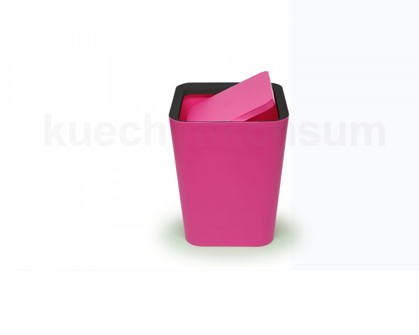 Papierkorb Mini Square Flip Bin Abfallsammler Pink 3,5 Liter