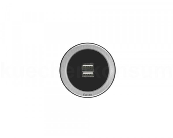 Schulte EVOline One Einbau USB Charger 00.014 schwarz Edelstahl