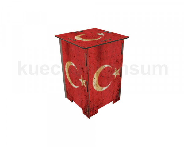 Werkhaus Photohocker SH8147 Flagge Türkei 295 x 295 x 420 mm