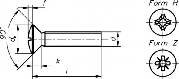 Dresselhaus Linsensenkschrauben 4.8 mit Kreuzschlitz H 73181558 galv. verzinkt M 3 x 10 mm 100 Stück