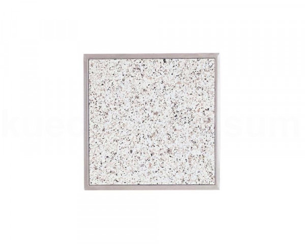 Einbau Granitfeld Bianco Crystall inkl. Edelstahlwanne 250x250x10 mm
